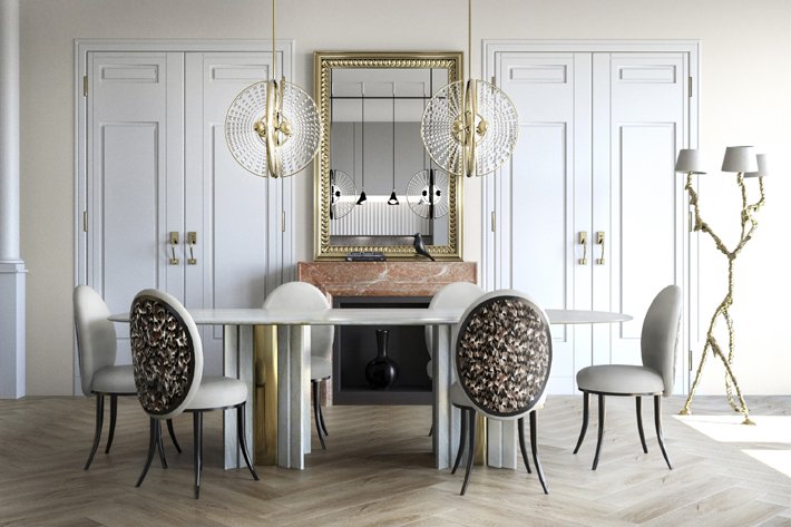 luxury dining room parisian eclectic style koket